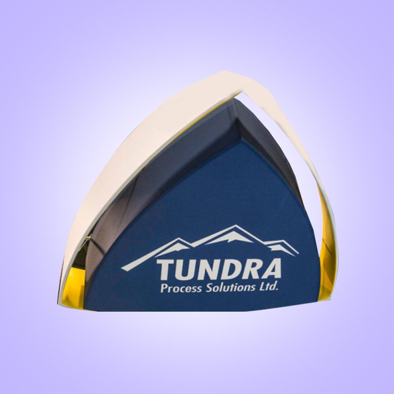 Curved Triangle Overhead Hanging Banner