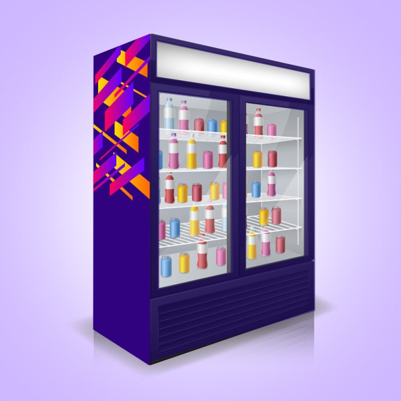 Fridge Chiller Sticker Wrap